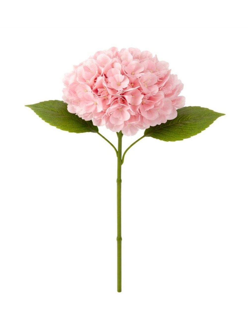 Blush Pink Hydrangea Stem Faux Flower 16 Inch Artificial Hydrangea Bloom 6 Inch